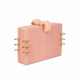 Kendra Pink Box Clutch