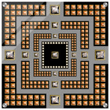 Art Deco Studs // Wall Art // Grey