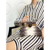 HAILEY WHITE RING LIZARD TOP HANDLE BAG