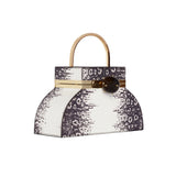 HAILEY WHITE RING LIZARD TOP HANDLE BAG