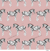 WORKING DRAFT HORSES FABRIC