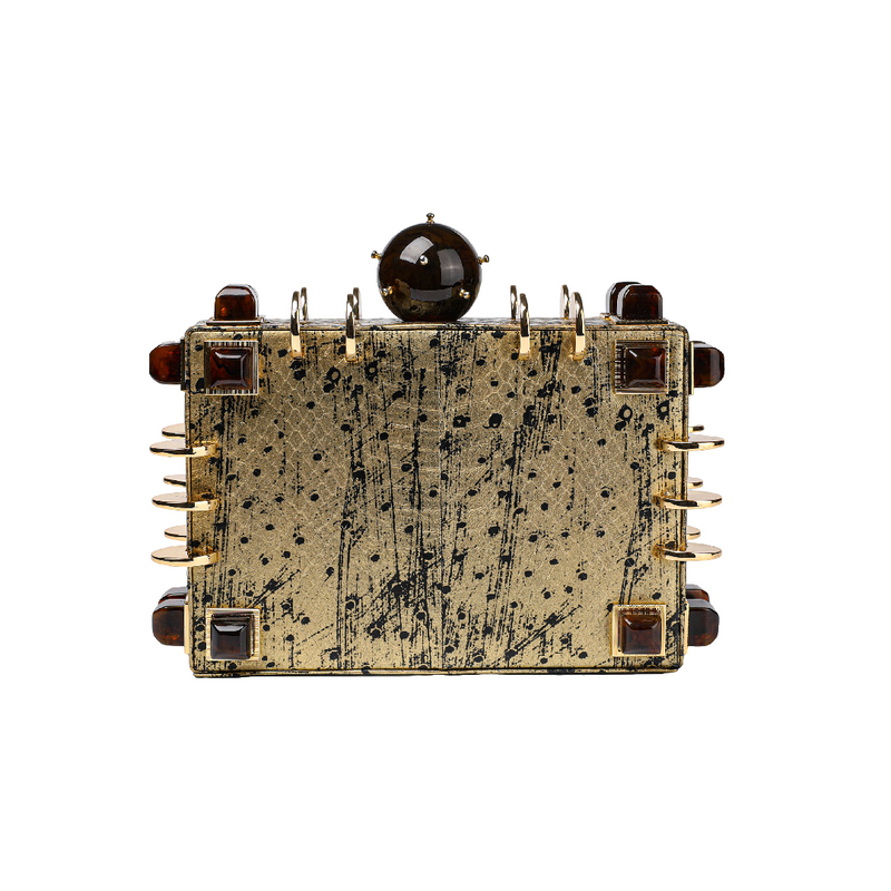 CHEST GOLD OSTRICH