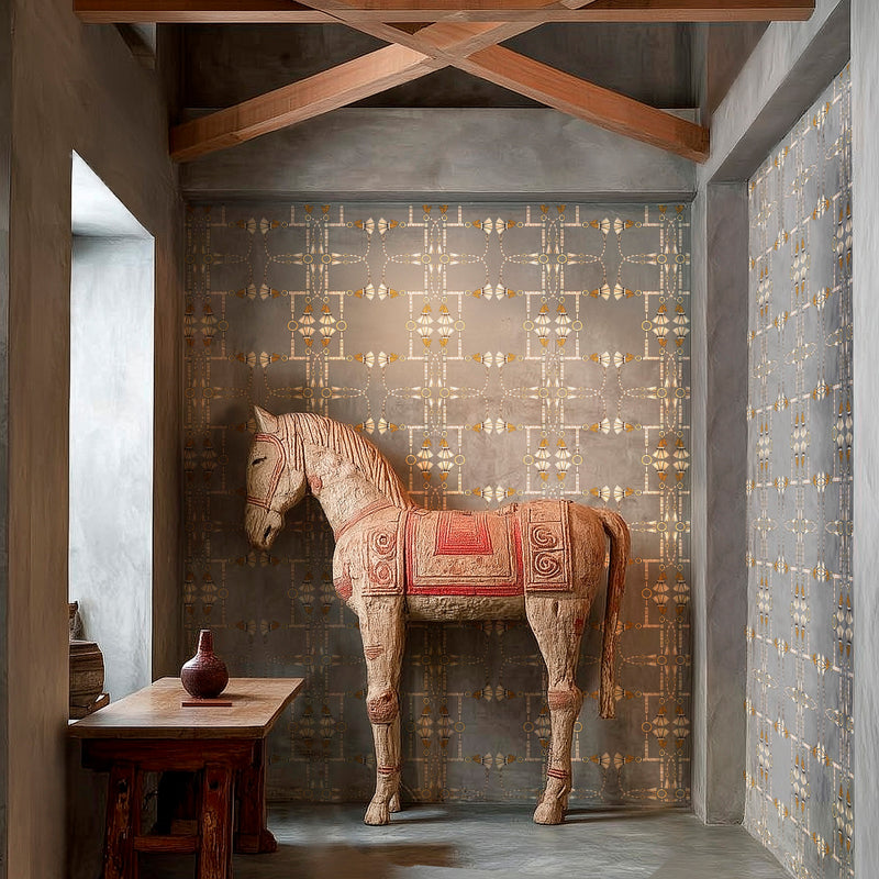 VINTAGE BRIDLES WALLPAPER