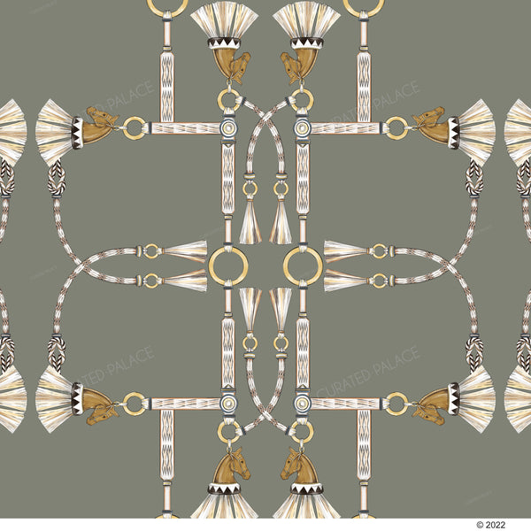 VINTAGE BRIDLES WALLPAPER