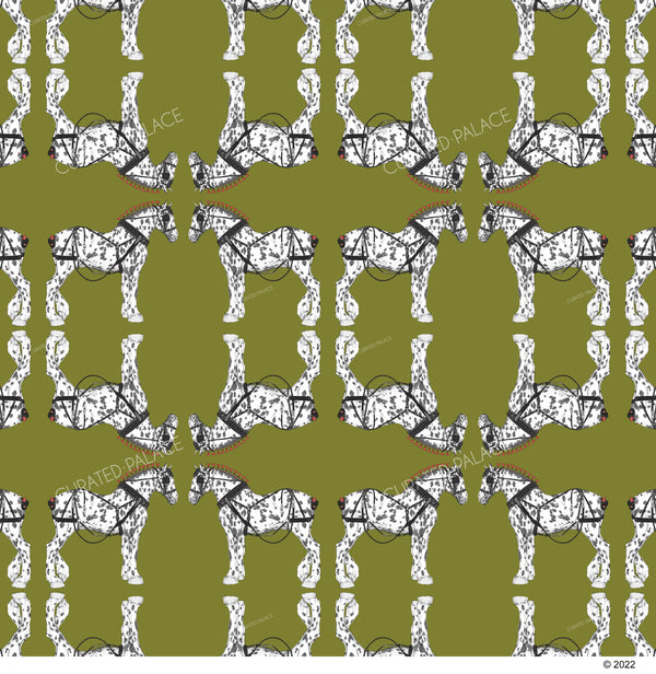 DRAFT HORSE MIRROR FABRIC